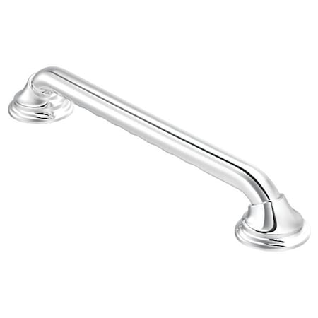 Concealed Ultima 48" Curl Grip Grab Bar Bright Chr, 48" L, Stainless Steel, Bright Chrome