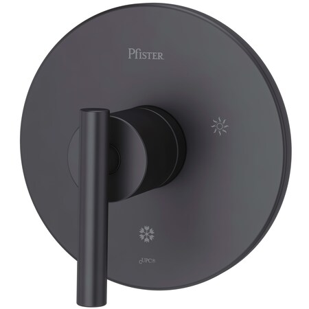 Pfister Single Handle Contempra Valve Trim, Matte Black, Single Hole Mount, Matte Black 1 Hole R89-1NCB