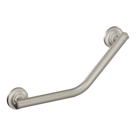 Moen Angled Angled 16" Grab Bar Brushed Nickel, 16" L, 304 Stainless Steel, Brushed Nickel RA8716D1GBN