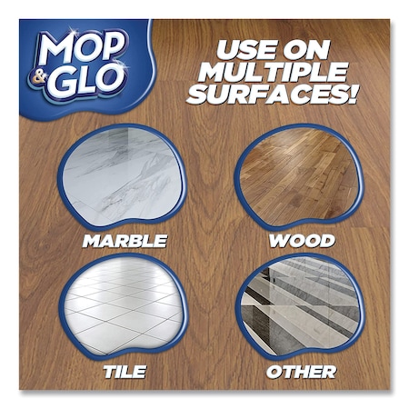 Mop & Glo Triple Action Floor Shine Cleaner, Fresh Citrus Scent, 64 oz Bottle, PK6 REC 74297