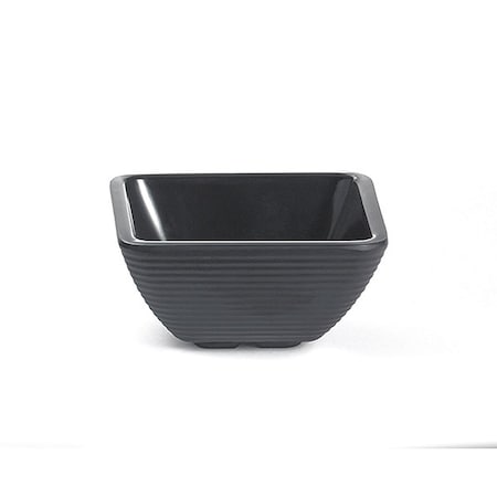 Tablecraft Square Black Ribbed Ramekin, Melmn, 2OZ RAMS2BK