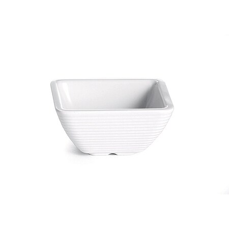 Tablecraft Sq White Ribbed Ramekin, Melmn, 2OZ RAMS2W