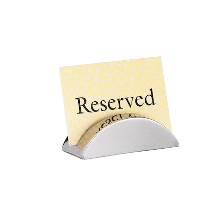 Tablecraft Card Holder, Stainless Steel, 2"X1" RCH21