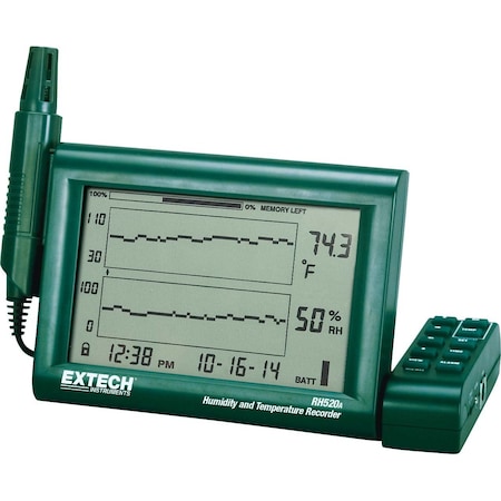 Extech Chart Recorder, Humidity, W/220V Adaptor RH520A-220