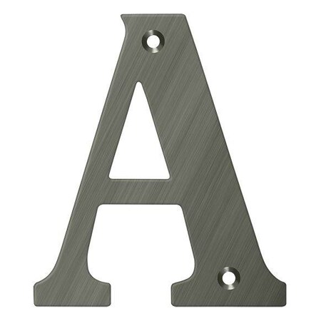 Deltana Residential Letter A Antique Nickel 4" RL4A-15A