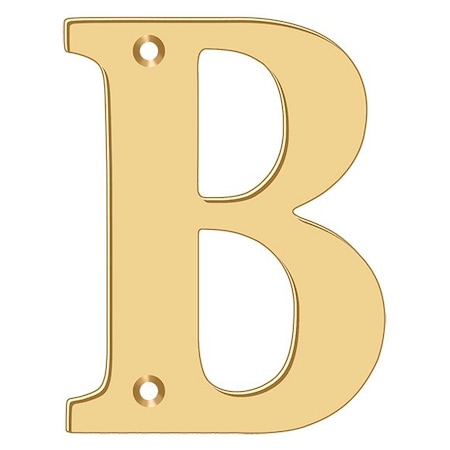 Deltana Residential Letter B Lifetime Brass 4" RL4B-CR003
