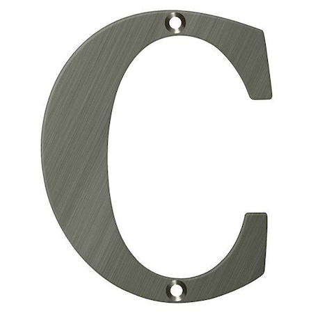 Deltana Residential Letter C Antique Nickel 4" RL4C-15A