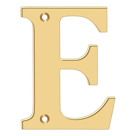 Deltana Residential Letter E Lifetime Brass 4" RL4E-CR003