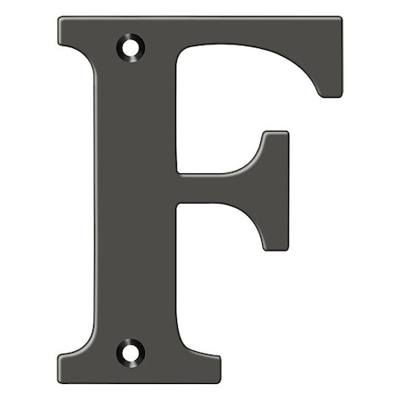 Deltana Residential Letter F Oil Rubbed Bronze 4" RL4F-10B