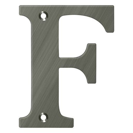 Deltana Residential Letter F Antique Nickel 4" RL4F-15A