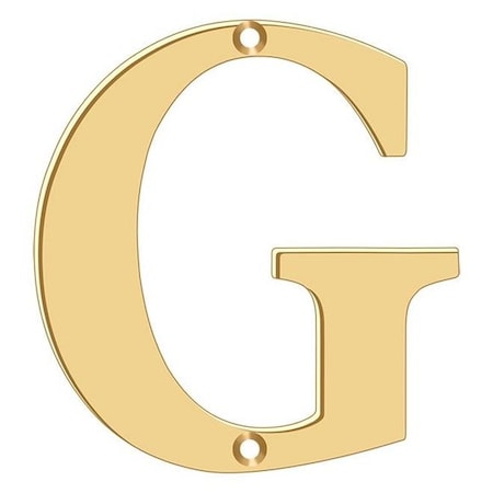 Deltana Residential Letter G Lifetime Brass 4" RL4G-CR003