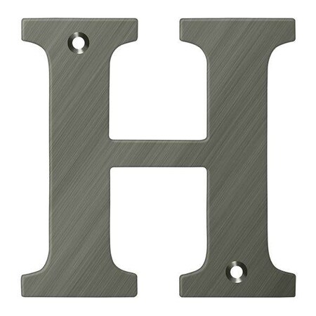 Deltana Residential Letter H Antique Nickel 4" RL4H-15A
