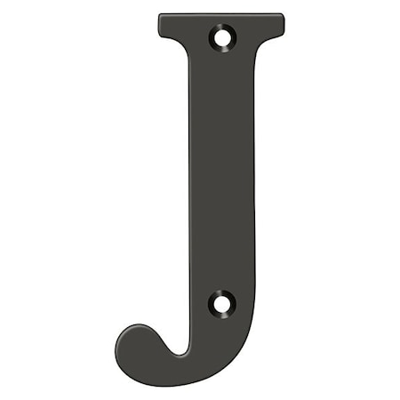 Deltana Residential Letter J Oil Rubbed Bronze 4" RL4J-10B