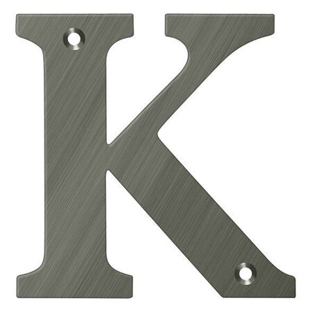 Deltana Residential Letter K Antique Nickel 4" RL4K-15A