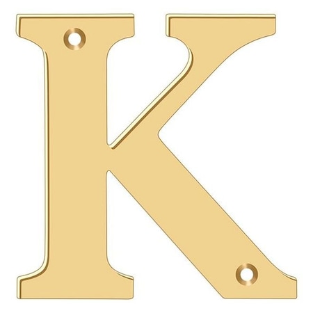 Deltana Residential Letter K Lifetime Brass 4" RL4K-CR003