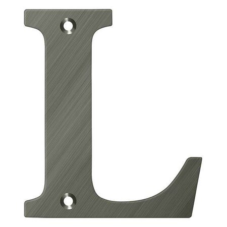 Deltana Residential Letter L Antique Nickel 4" RL4L-15A