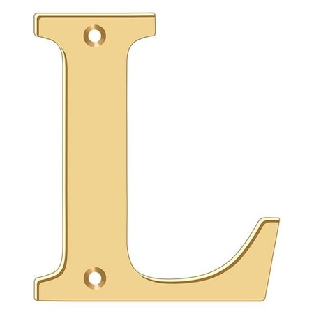 Deltana Residential Letter L Lifetime Brass 4" RL4L-CR003