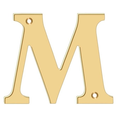 Deltana Residential Letter M Lifetime Brass 4" RL4M-CR003