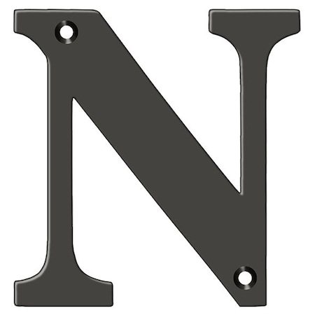 Deltana Residential Letter N Oil Rubbed Bronze 4" RL4N-10B