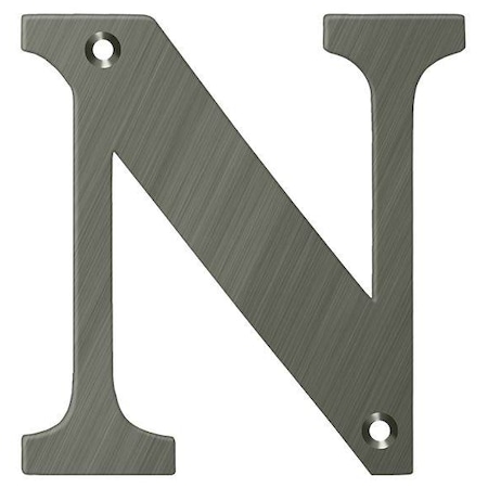 Deltana Residential Letter N Antique Nickel 4" RL4N-15A