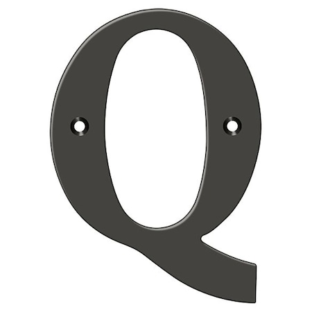 Deltana Residential Letter Q Oil Rubbed Bronze 4" RL4Q-10B