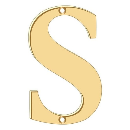 Deltana Residential Letter S Lifetime Brass 4" RL4S-CR003