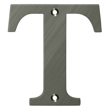 Deltana Residential Letter T Antique Nickel 4" RL4T-15A