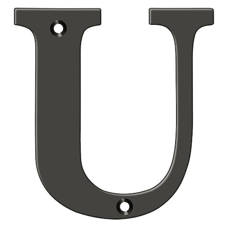Deltana Residential Letter U Oil Rubbed Bronze 4" RL4U-10B