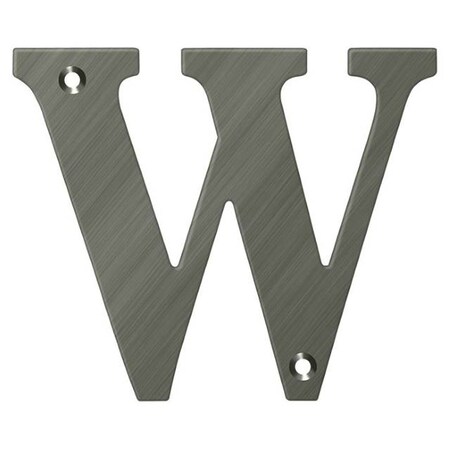 Deltana Residential Letter W Antique Nickel 4" RL4W-15A