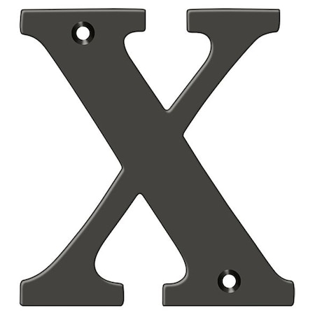 Deltana Residential Letter X Oil Rubbed Bronze 4" RL4X-10B