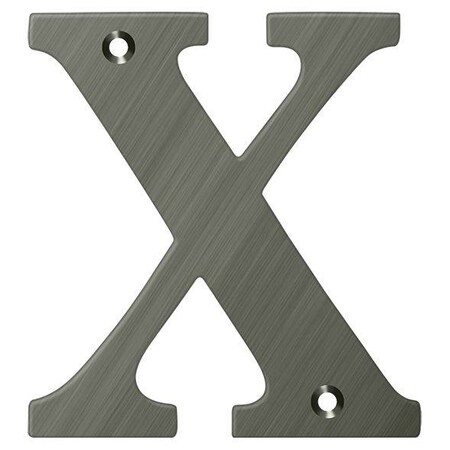 Deltana Residential Letter X Antique Nickel 4" RL4X-15A