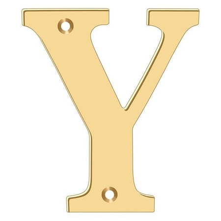 Deltana Residential Letter Y Lifetime Brass 4" RL4Y-CR003