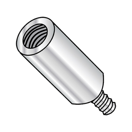 Zoro Select Round Standoffs, #4-40 Thrd Sz, 3/4 in Bd L, Aluminum 3/16 in OD, 1000 PK 101204RMA