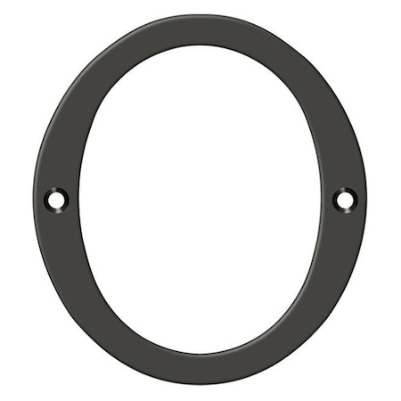 Deltana Numbers, Solid Brass Oil Rubbed Bronze 4" RN4-0U10B