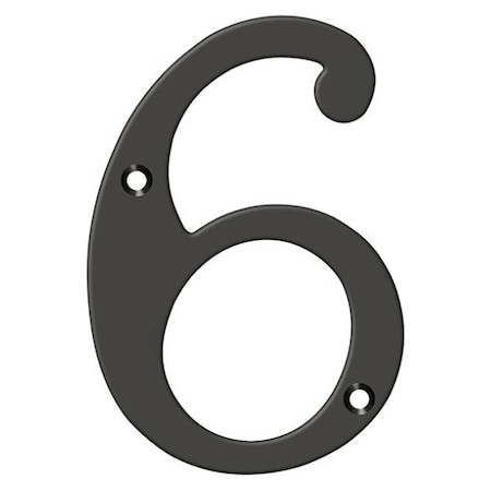 Deltana Numbers, Solid Brass Oil Rubbed Bronze 4" RN4-6U10B