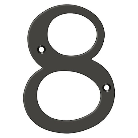 Deltana Numbers, Solid Brass Oil Rubbed Bronze 4" RN4-8U10B