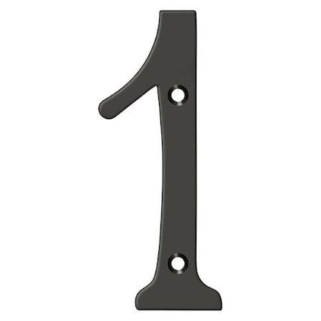Deltana Numbers, Solid Brass Oil Rubbed Bronze 6" RN6-1U10B
