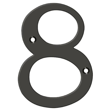 Deltana Numbers, Solid Brass Oil Rubbed Bronze 6" RN6-8U10B
