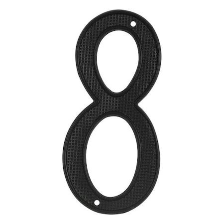 Deltana Numbers, Zinc Black 4" RNZ48