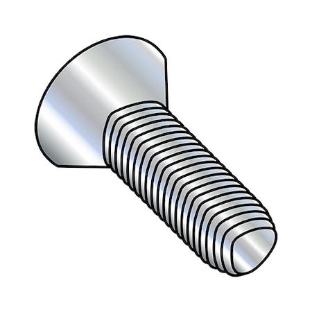 Zoro Select #4-40 x 5/8 in Phillips Flat Machine Screw, Zinc Plated Steel, 10000 PK 0410RPF