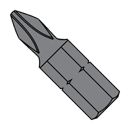 Zoro Select 1X1X1/4 PHIL INSERT BIT-REDUCED PLAIN, PK200 27-035