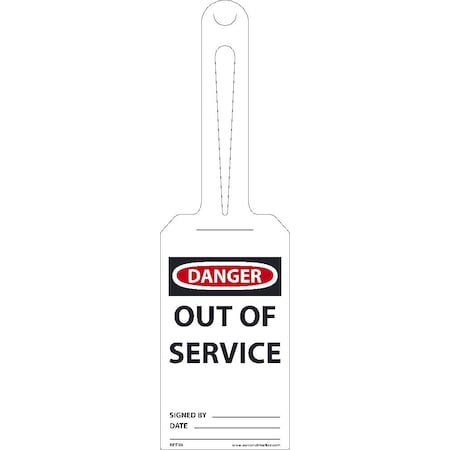 Nmc Danger Out Of Service Ez Hang Tag, Pk25 RPTH6