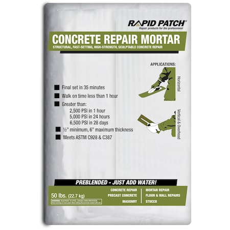 Rapid Patch Concrete Repair Mortar - 50 lb. Bag 129470