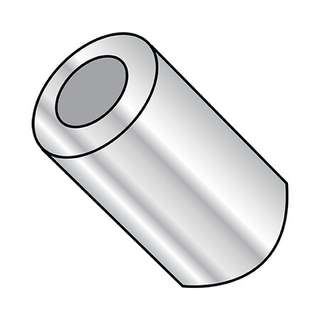 Newport Fasteners Round Spacer, #8 Screw Size, Plain Aluminum, 3/4 In Overall Lg, 1000 PK...