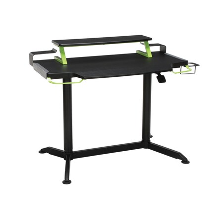 Respawn Height Adjustable Gaming Desk, Green RSP-3000-GRN