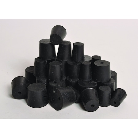 United Scientific Rubber Stoppers, 2-Hole, #5 1/2, PK 21 RST5A-H2