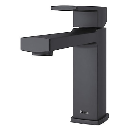 Pfister Single Handle Deckard Single Control, 1 Hole, Roman Tub, Matte Black 1 Hole RT6-1DAB