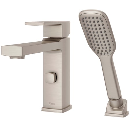 Pfister Single Handle Deckard Single Control 2 Hole Roman Tub, Brushed Nickel 2 Hole RT6-2DAK