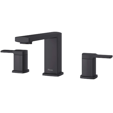Pfister Dual Handle Deckard 3 Hole, Roman Tub Trim Only Matte, Matte Black 3 Hole RT6-5DAB