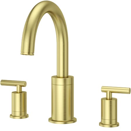 Pfister Dual Handle Contempra, 3-Hole, Roman Tub, Brushed Gold, Brushed Gold 3 Hole RT6-5NCBG